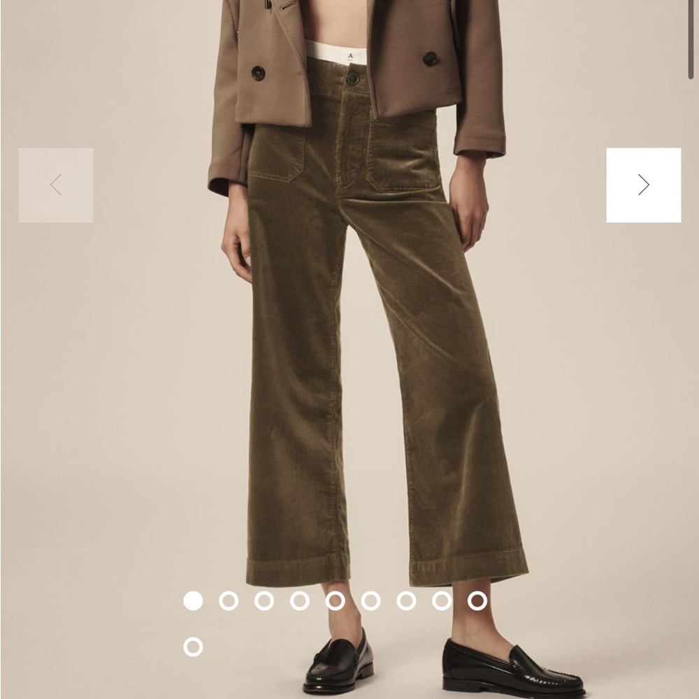 Anthropologie The Colette Cropped Wide-Leg Pants by Maeve: Corduroy Edition